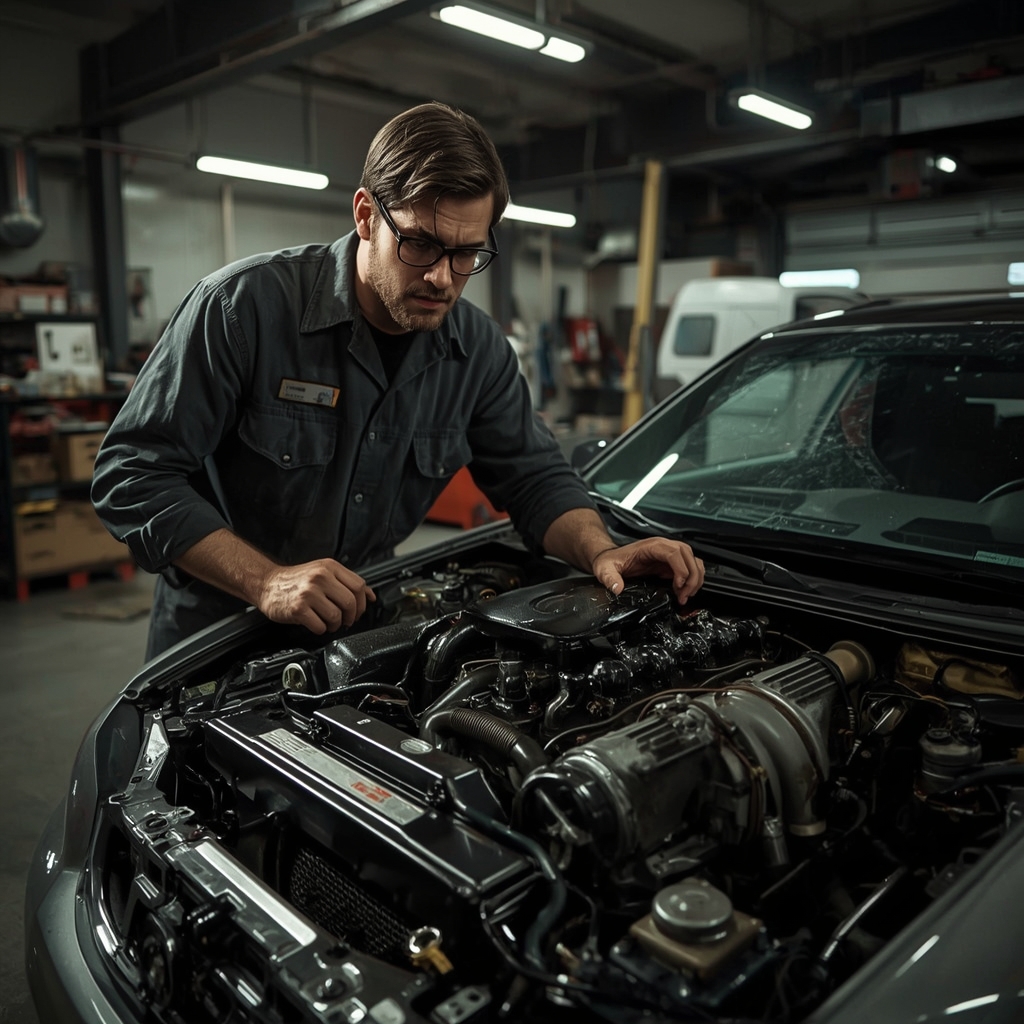 Home lucid realism a cinematic photo of a skilled mechanic with worn hands and a focused expression 0